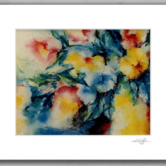 Floral Art print from original painting - Picture 1 of 4